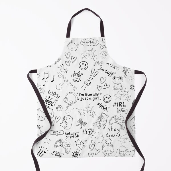 Item preview, Gen Z/Gen Alpha Aesthetic Maximalist Doodle Pattern designed and sold by Side By Side Studio.