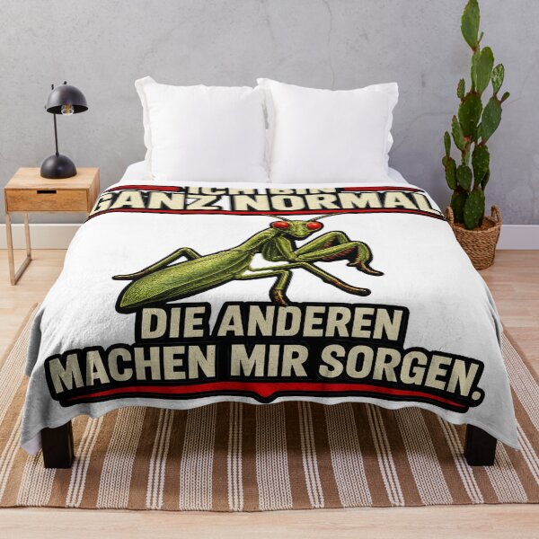 Artikelvorschau, Ich Bin Ganz Normal Die Anderen Machen Mir Sorgen | Funny Praying Mantis Shirt entworfen und verkauft von Daagath.