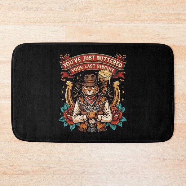 Item preview, You've Just Buttered Your Last Biscuit Funny Cowboy Wild West Dog designed and sold by Redgiant87x.