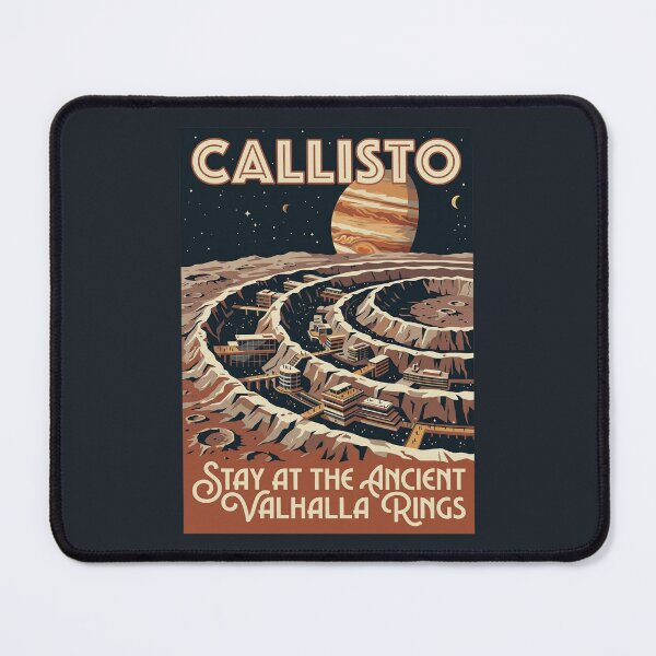Item preview, Callisto Moon Retro NASA Travel Poster Valhalla Rings designed and sold by RetroRewind Studio.
