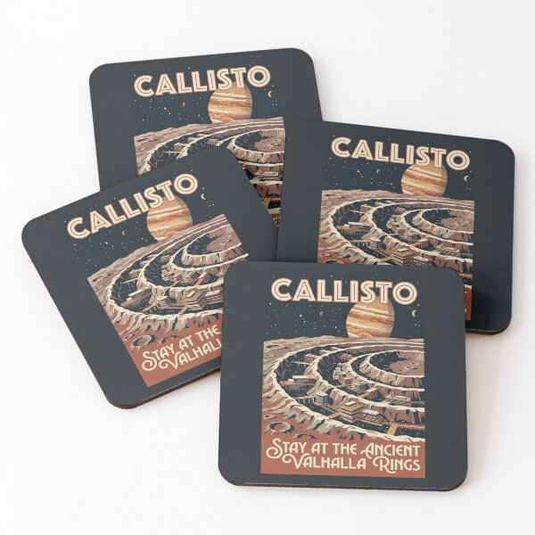 Item preview, Callisto Moon Retro NASA Travel Poster Valhalla Rings designed and sold by RetroRewind Studio.