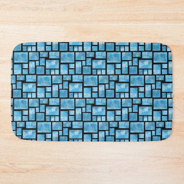 Item preview, Blue Watercolor Geometric Abstract Pattern designed and sold by zeelv.