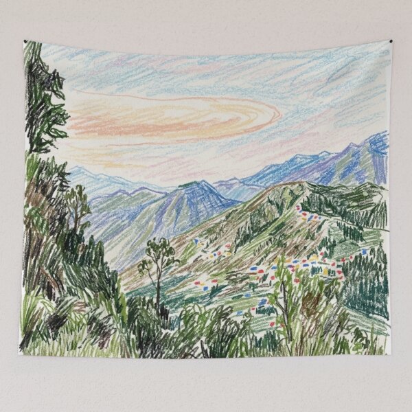 Item preview, mountainous valley under the sky designed and sold by CristianCEB.