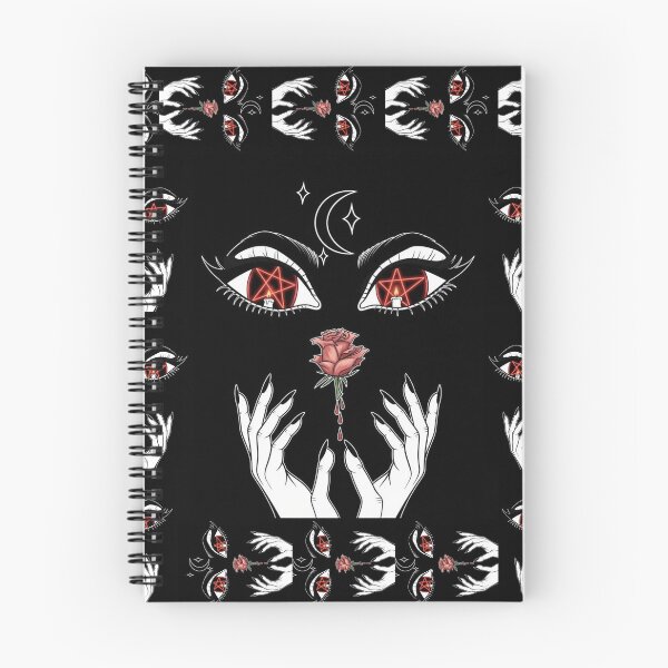 Item preview, Dark Witch Eyes with Pentagram and Bloody Rose – Gothic Occult Art v2 designed and sold by CaylaTay.