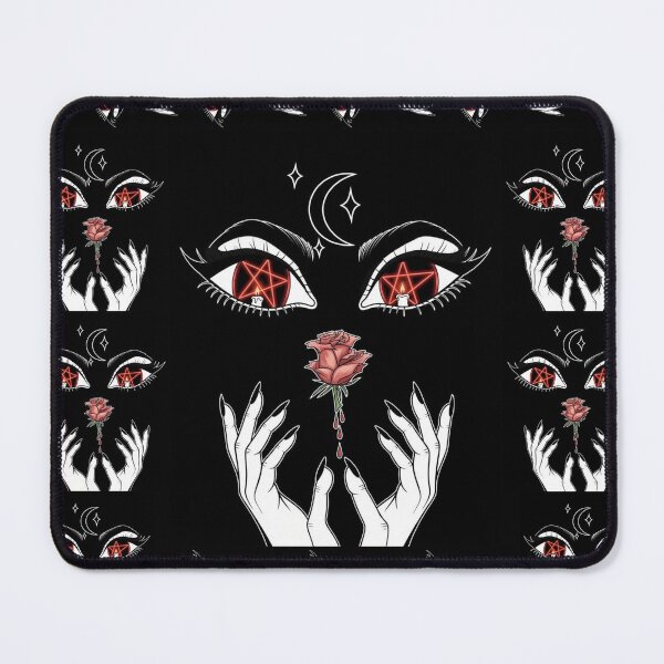 Item preview, Dark Witch Eyes with Pentagram and Bloody Rose – Gothic Occult Art v2 designed and sold by CaylaTay.