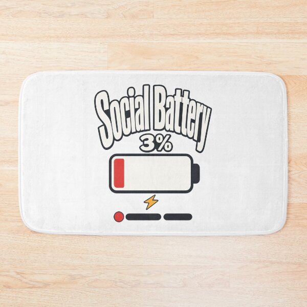Item preview, Social Battery 3 percent Humor designed and sold by pirminio.