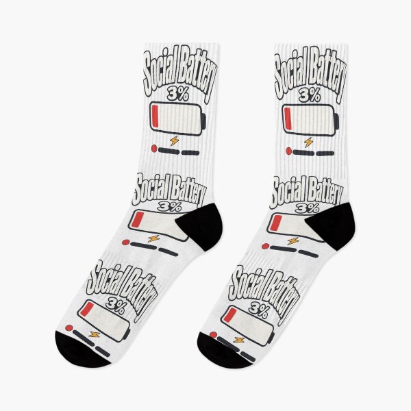 Item preview, Social Battery 3 percent Humor designed and sold by pirminio.