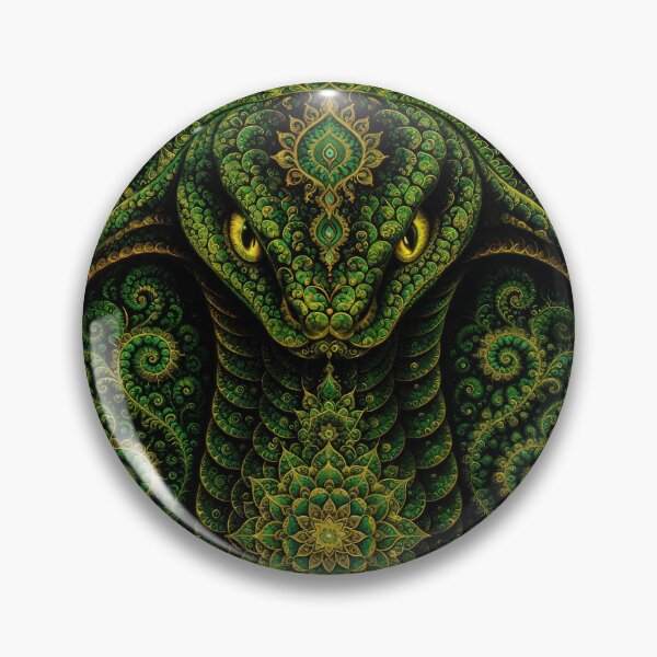 Item preview, Fractal Mandala Green Cobra designed and sold by hyperbeast store.