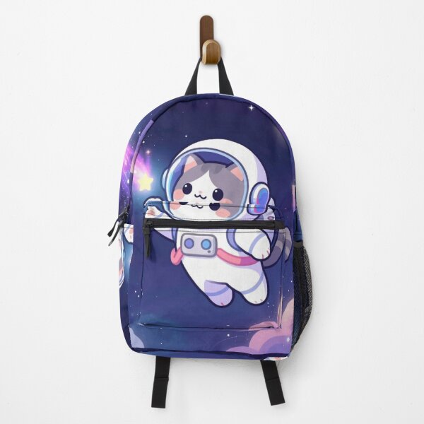 Item preview, Cosmic Cat Astronaut Floating Through Neon Galaxy Dreams designed and sold by RandomWalker.
