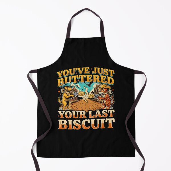 Item preview, You've Just Buttered Your Last Biscuit Funny Cowboy Vintage Cat Meme designed and sold by Redgiant87x.