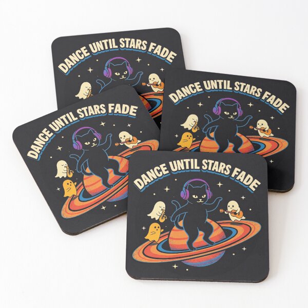 Item preview, Dance Until Stars Fade – Cosmic Cat Party designed and sold by Dogandesighn.