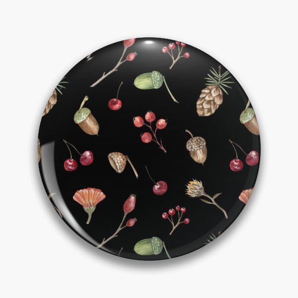 Item preview, Autumn Forest Pattern on Black Background designed and sold by Flowersforbear.