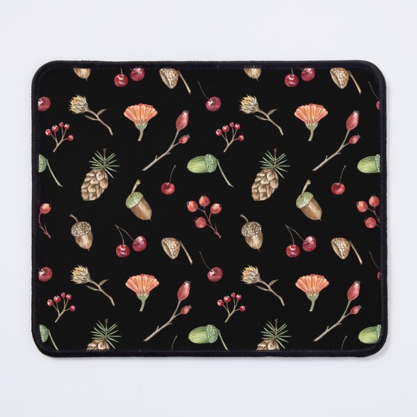 Item preview, Autumn Forest Pattern on Black Background designed and sold by Flowersforbear.