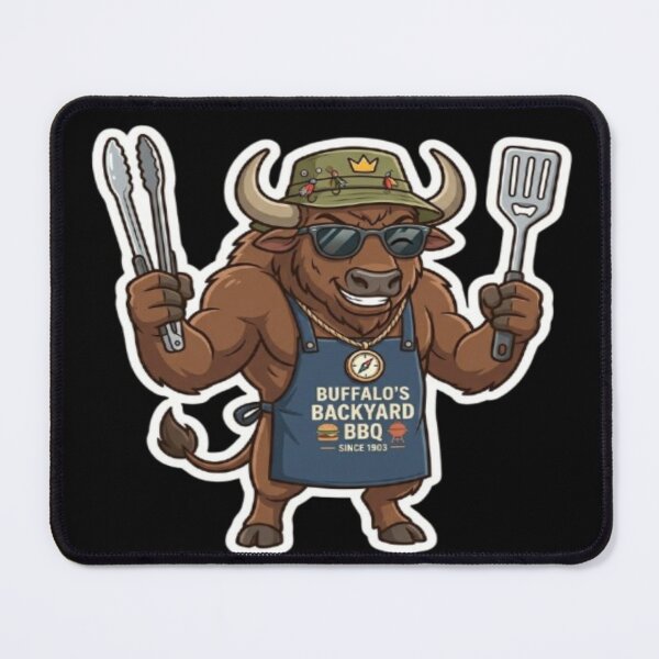 Item preview, BBQ Buffalo Grilling Illustration designed and sold by DailySparks.