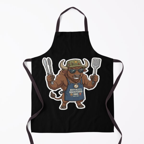Item preview, BBQ Buffalo Grilling Illustration designed and sold by DailySparks.