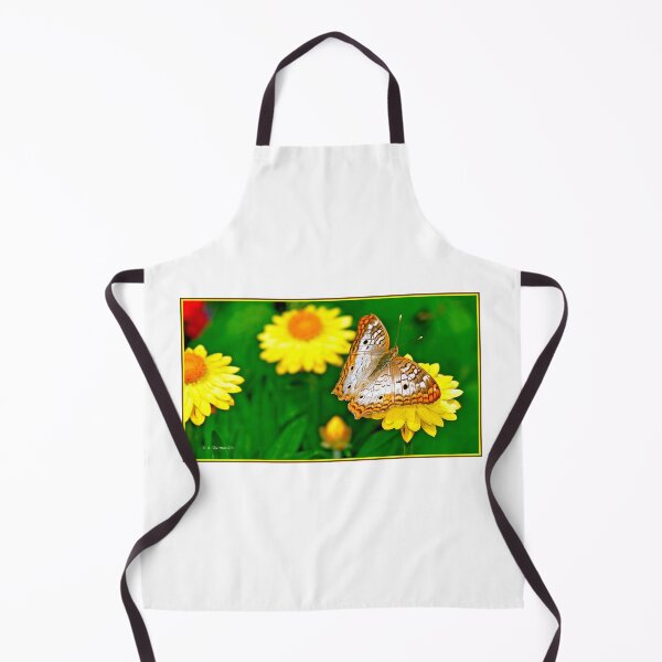 Item preview, White Peacock Butterfly on Yellow Flowers designed and sold by AMacGPhilly.