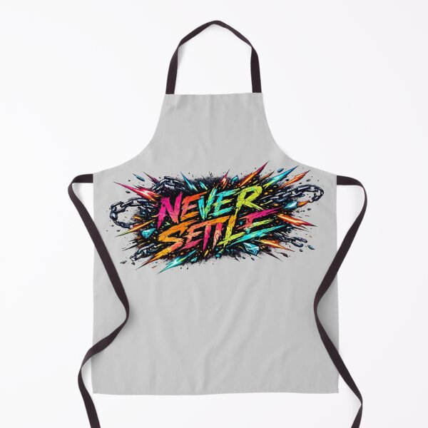 Item preview, Never Settle Bold Cyberpunk Graffiti Neon Splatter T-Shirt designed and sold by weeomano.