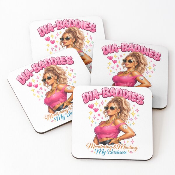 Item preview, DIA-BADDIES Monitoring & Minding My Business Diabetes Blonde Woman CGM Art designed and sold by Jaded's Cute Clips.