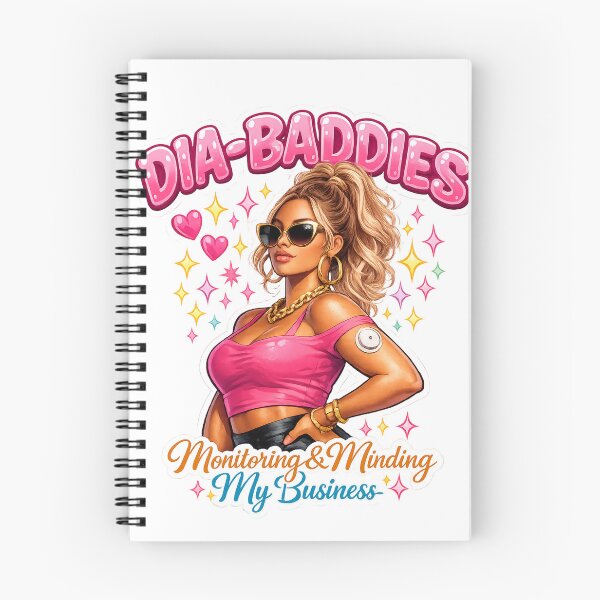 Item preview, DIA-BADDIES Monitoring & Minding My Business Diabetes Blonde Woman CGM Art designed and sold by Jaded's Cute Clips.