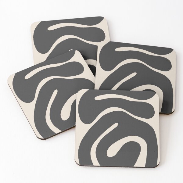 Item preview, Black Beige Minimalistic Modern Abstract Art designed and sold by NicoleYoungStudio.