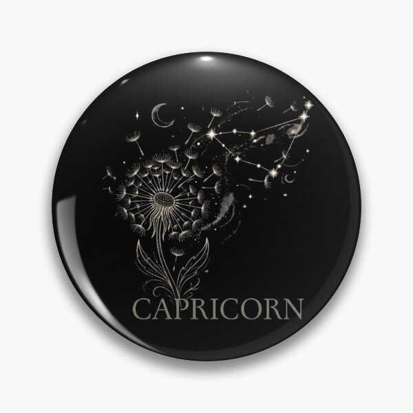Item preview, ​Capricorn Zodiac Dandelion Constellation Celestial Art designed and sold by SilentFlower.