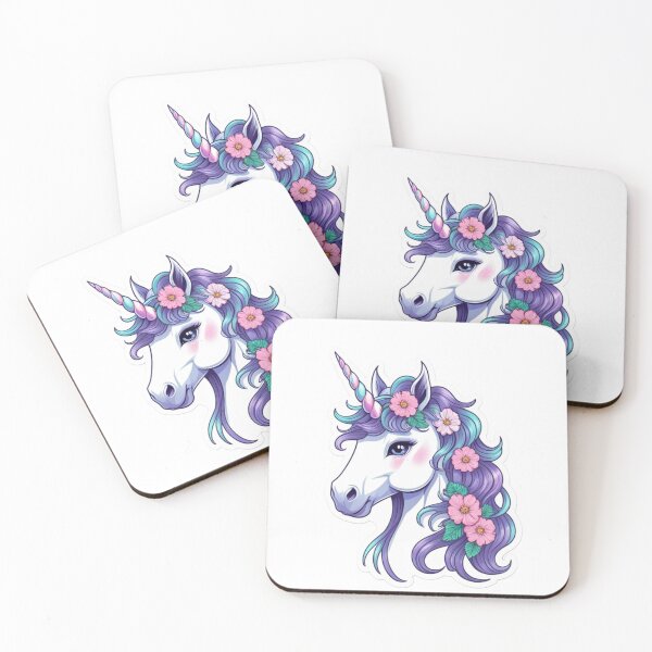 Item preview, Crystal unicorn with floral mane designed and sold by kidoramagic.