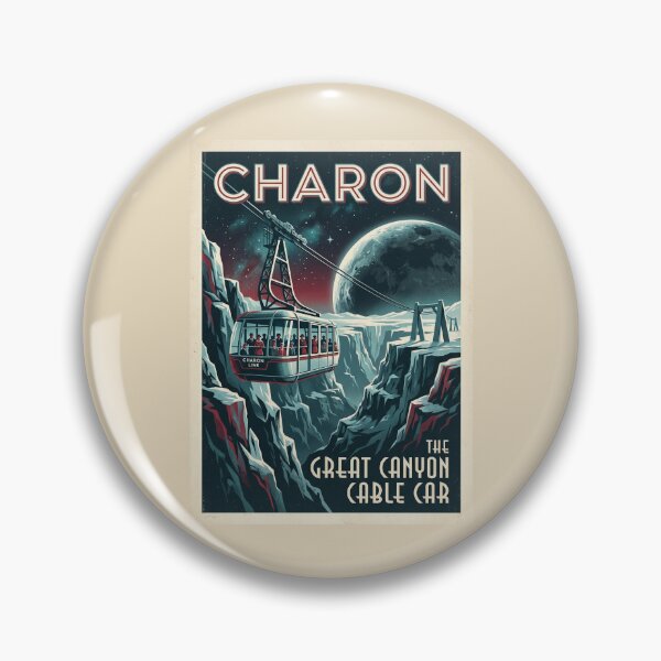Item preview, Charon Moon Retro NASA Travel Poster Canyon Cable Car designed and sold by RetroRewind Studio.