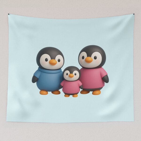 Item preview, Penguin Family designed and sold by Tanya Zevallos.