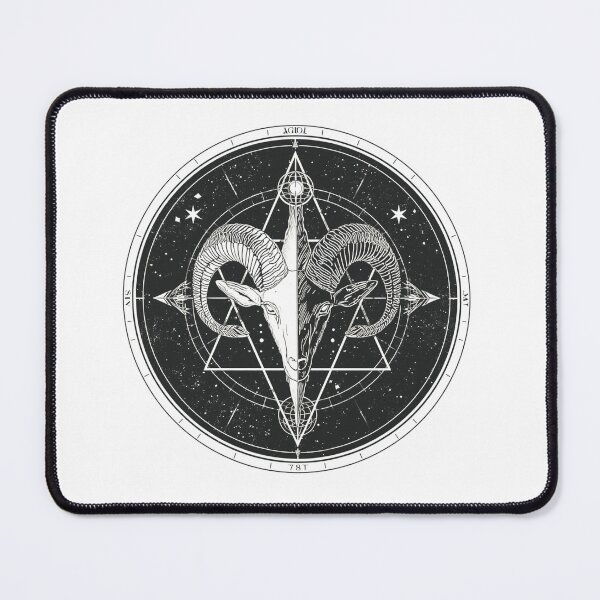 Item preview, Mystic Ram Sigil Sacred Geometry Occult Dark Fantasy Design designed and sold by Vvmd.