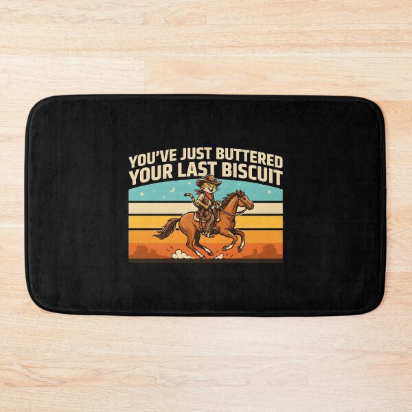 Item preview, You've Just Buttered Your Last Biscuit Funny Cowboy Dog and Cat Humor designed and sold by Redgiant87x.