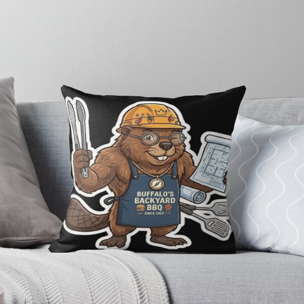 Item preview, Beaver Construction and BBQ Planning Illustration designed and sold by DailySparks.