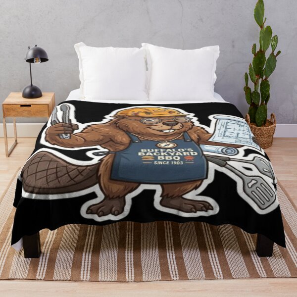 Item preview, Beaver Construction and BBQ Planning Illustration designed and sold by DailySparks.
