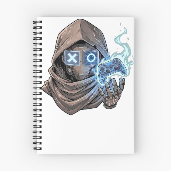 Item preview, Futuristic Cyborg Gamer Glowing Blue X O Eyes designed and sold by Munib320.