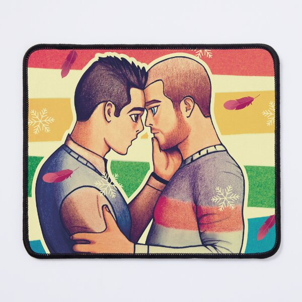 Item preview, Romantic illustration of an LGBT couple in love designed and sold by danielrospad.