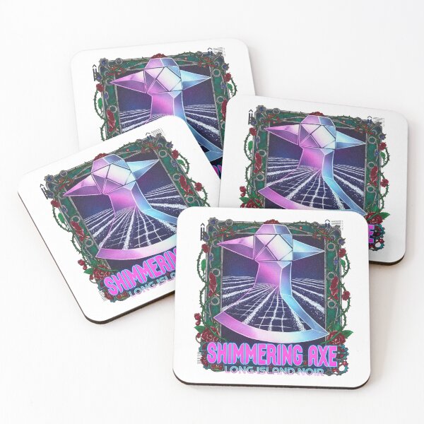 Item preview, The Shimmering Axe: 80s Synthwave Noir Horror Design designed and sold by FitEnvy.