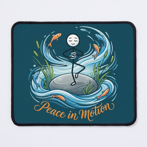 Item preview, Peace in Motion – Stickman River Flow Nature Design designed and sold by Chroma Dreams .