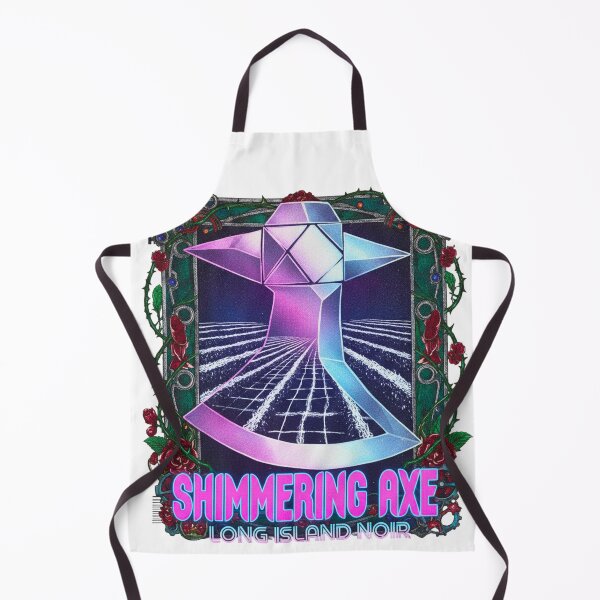 Item preview, The Shimmering Axe: 80s Synthwave Noir Horror Design designed and sold by FitEnvy.