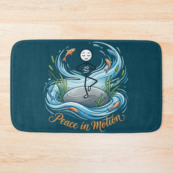 Item preview, Peace in Motion – Stickman River Flow Nature Design designed and sold by Chroma Dreams .