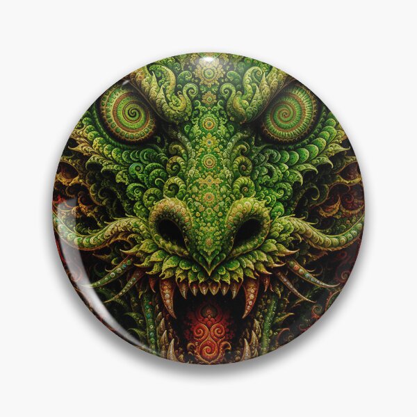 Item preview, Green Chinese Dragon With Mandala And Fractals, Hypnotic Eyes designed and sold by hyperbeast store.
