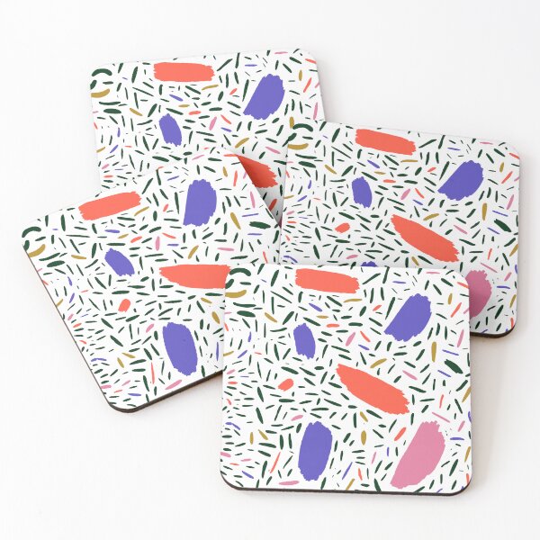 Item preview, Ohlala! Color brushstroke blast of memphis pattern 1990s designed and sold by AllBeau.