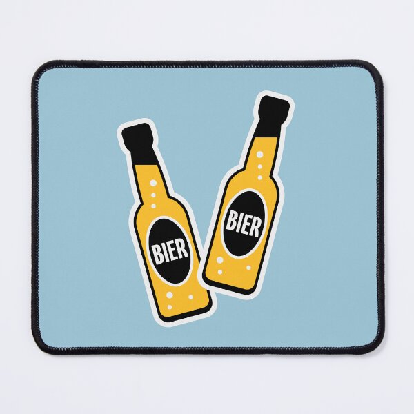 Item preview, Two beer bottles clinking together (beer / beer drinker / NEG 3C) designed and sold by Roderix.