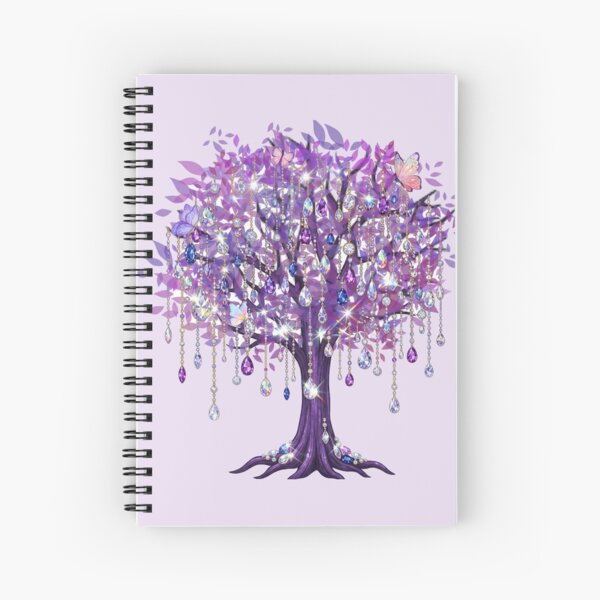 Item preview, Whimsical Amethyst Jewel Tree with Butterflies Art designed and sold by Violet-Forge.