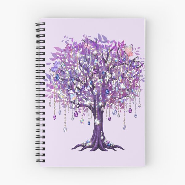 Item preview, Whimsical Amethyst Jewel Tree with Butterflies Art designed and sold by Violet-Forge.