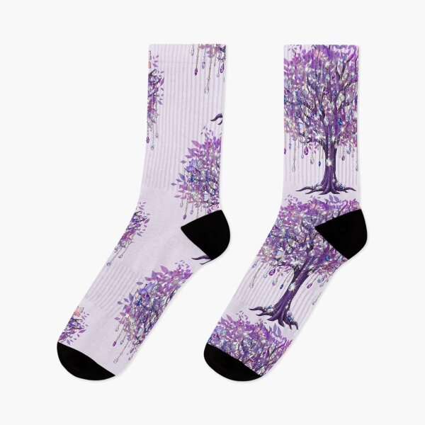 Item preview, Whimsical Amethyst Jewel Tree with Butterflies Art designed and sold by Violet-Forge.