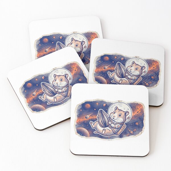 Item preview, Cosmic Hamster Astronaut Retro Halftone Art designed and sold by Mr. Pawsome.