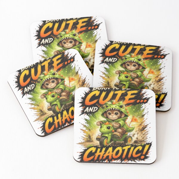 Item preview, Born to Be Cute and Chaotic | Funny Kawaii Monkey Dinosaur Shirt designed and sold by Daagath.