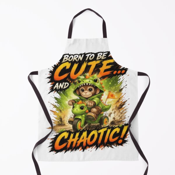 Item preview, Born to Be Cute and Chaotic | Funny Kawaii Monkey Dinosaur Shirt designed and sold by Daagath.