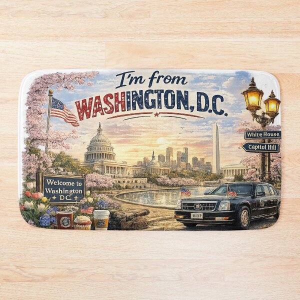 Item preview, Only in Washington DC– Iconic American City Landmarks designed and sold by Hookesmode.