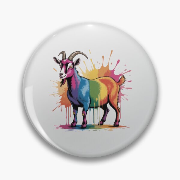 Item preview, colorful goat designed and sold by 123ks.