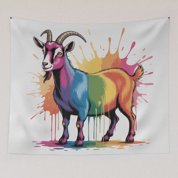 Item preview, colorful goat designed and sold by 123ks.